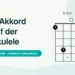 E-Akkord auf der Ukulele – E-Dur-Akkorddiagramm mit Griff 1-4-0-2